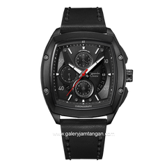 Alexandre Christie AC 6610 MC Black Leather Strap