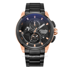 Alexandre Christie AC 6618 MC Black Rosegold Stainless Steel