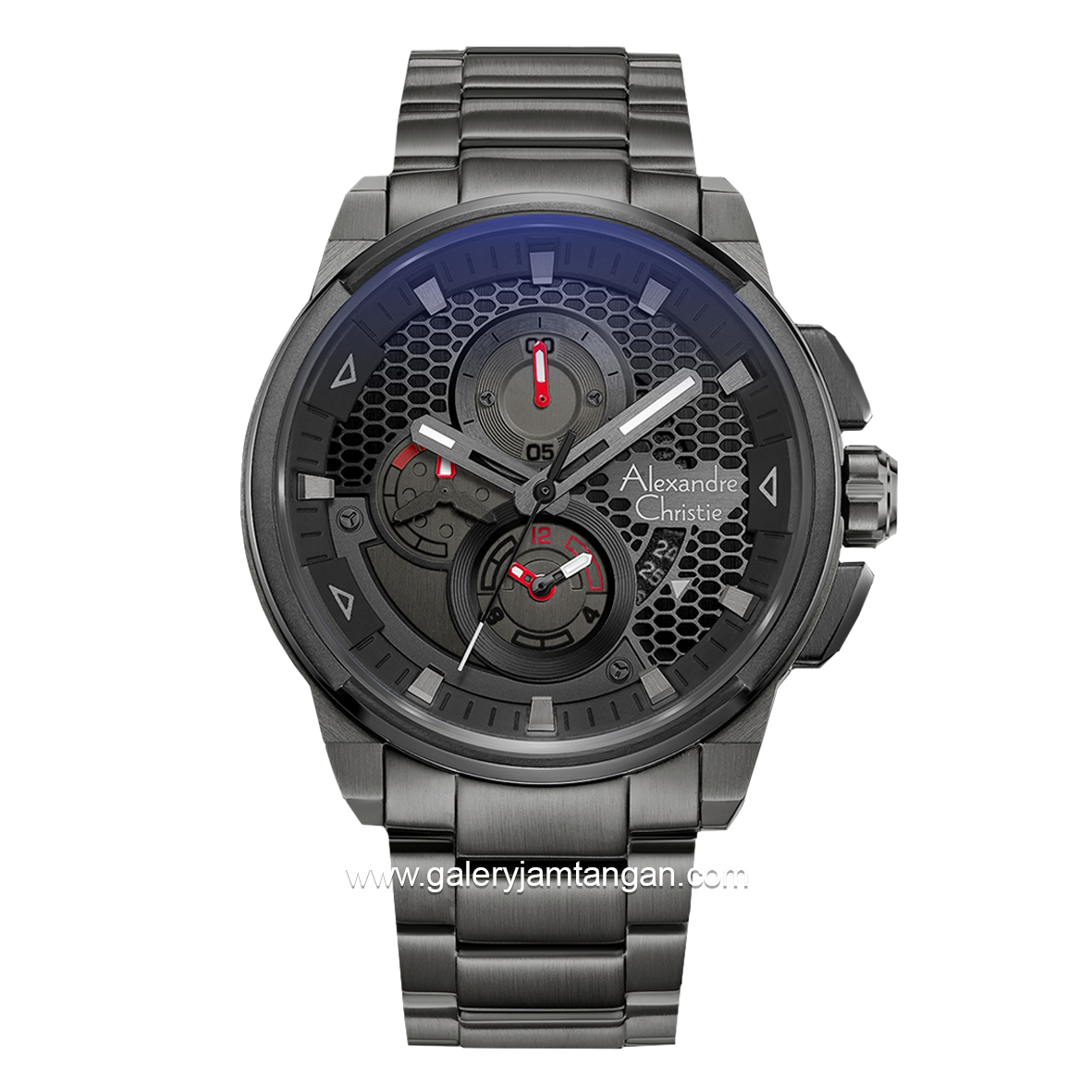 Alexandre Christie AC 6618 MC Grey List Red Stainless Steel