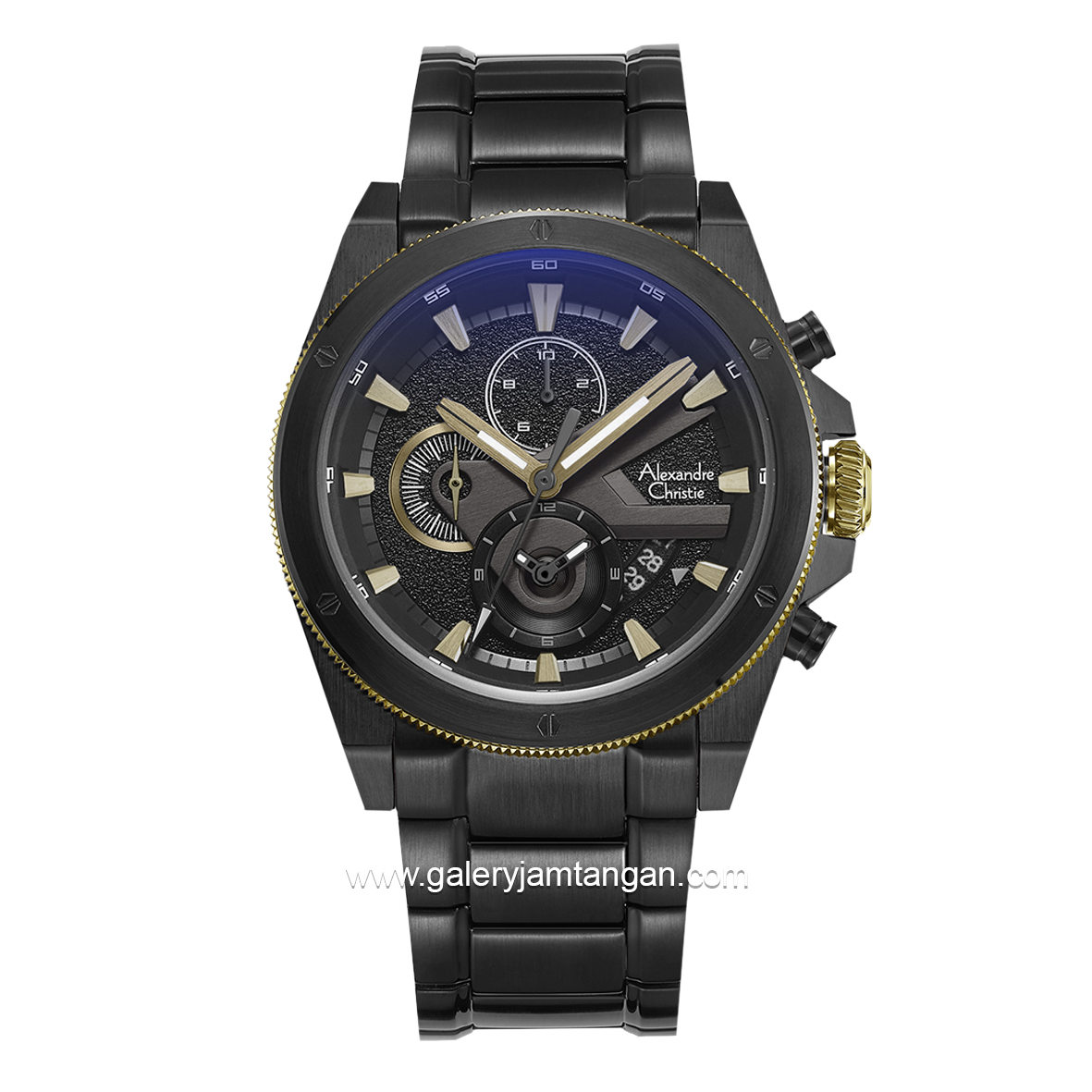 Alexandre Christie AC 6619 MC Black List Yellow Stainless Steel