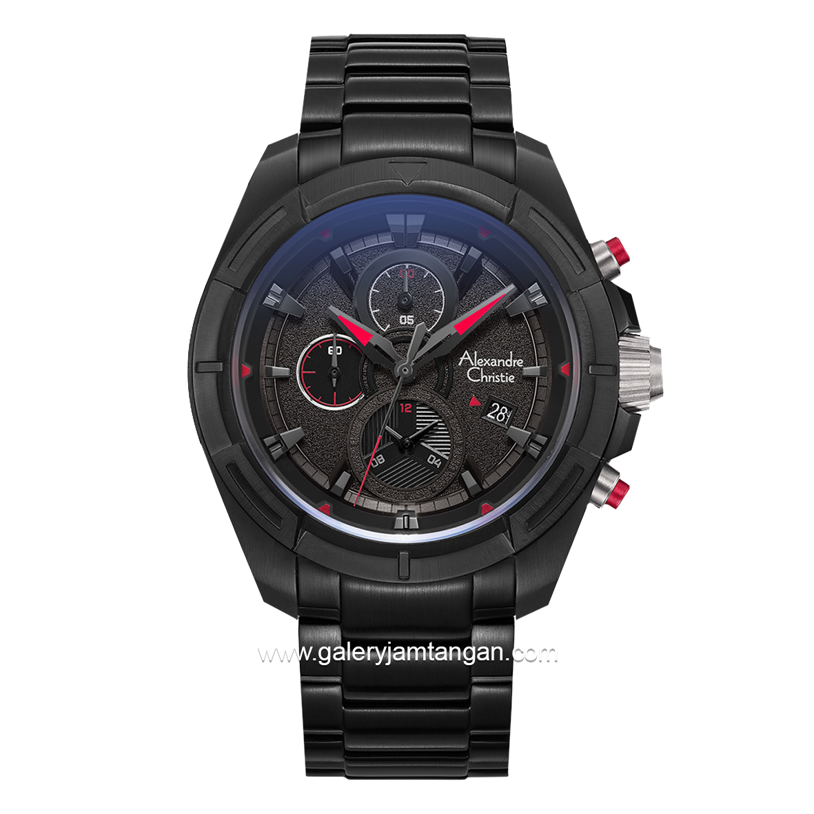 Alexandre Christie AC 6621 MC Black List Red Stainless Steel