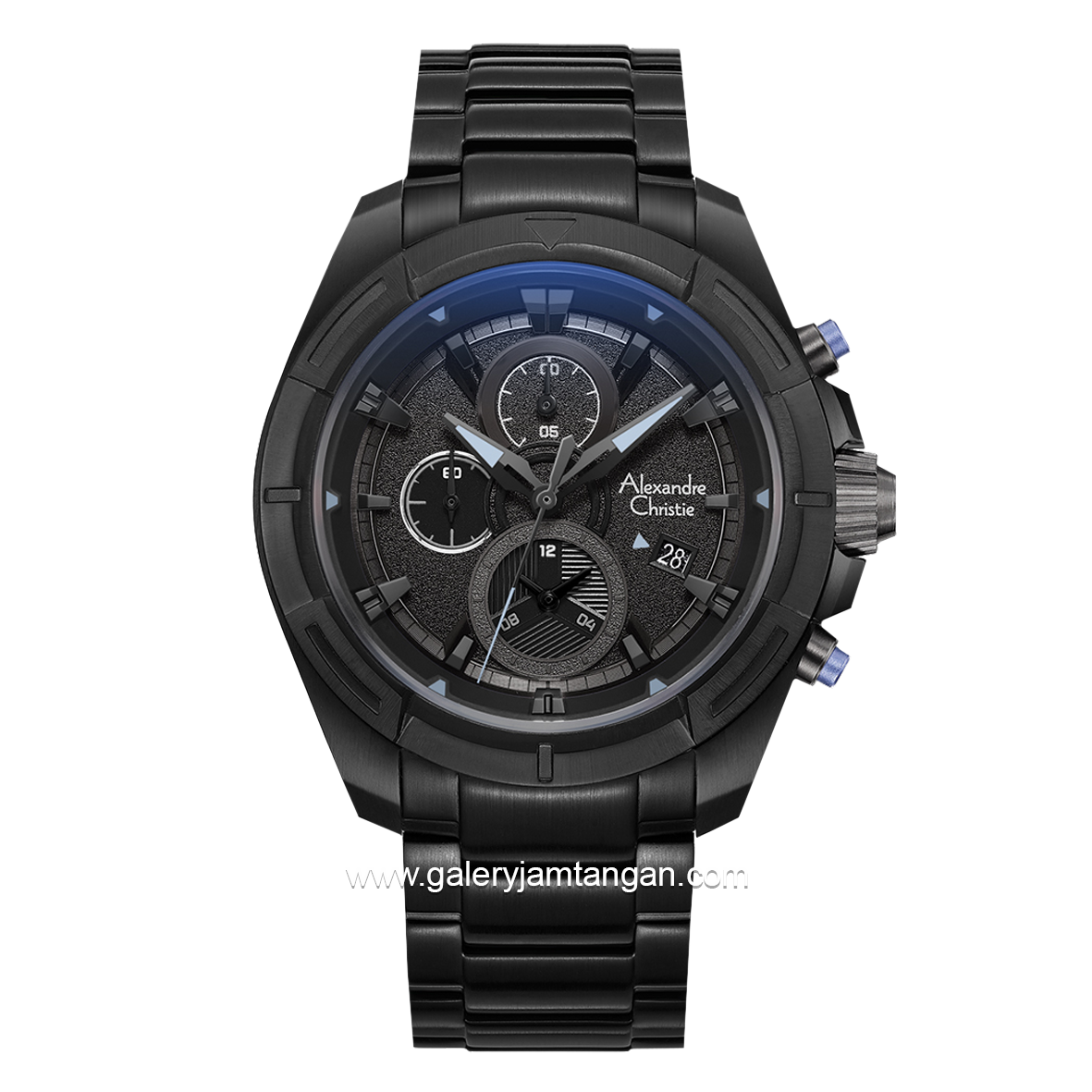Alexandre Christie AC 6621 MC Black List Blue Stainless Steel