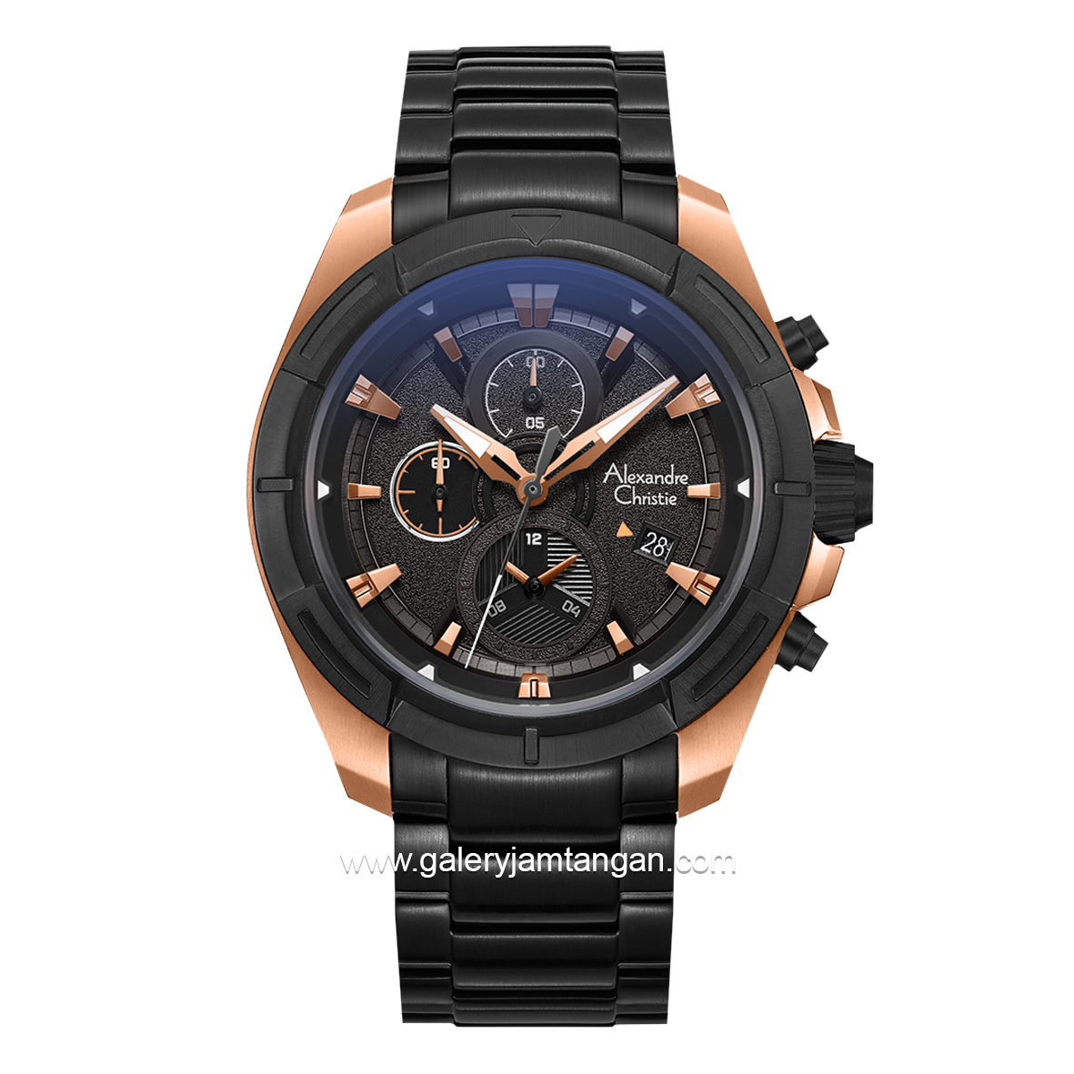 Alexandre Christie AC 6621 MC Black Rosegold Stainless Steel