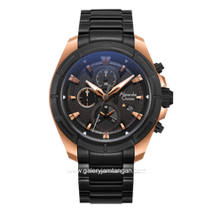 Alexandre Christie AC 6621 MC Black Rosegold Stainless Steel