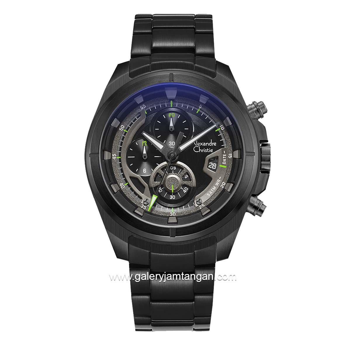 Alexandre Christie AC 6622 MC Black List Green Stainless Steel