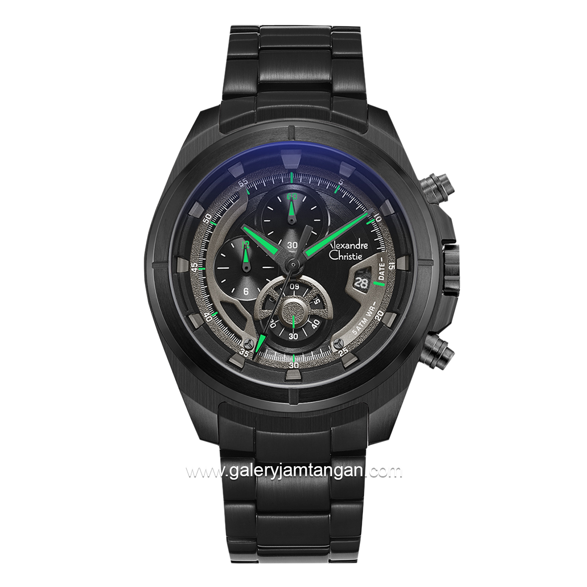 Alexandre Christie AC 6622 MC Black Green Stainless Steel