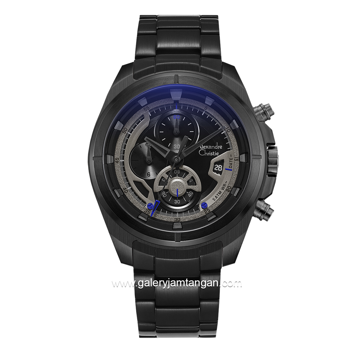 Alexandre Christie AC 6622 MC Black List Blue Stainless Steel