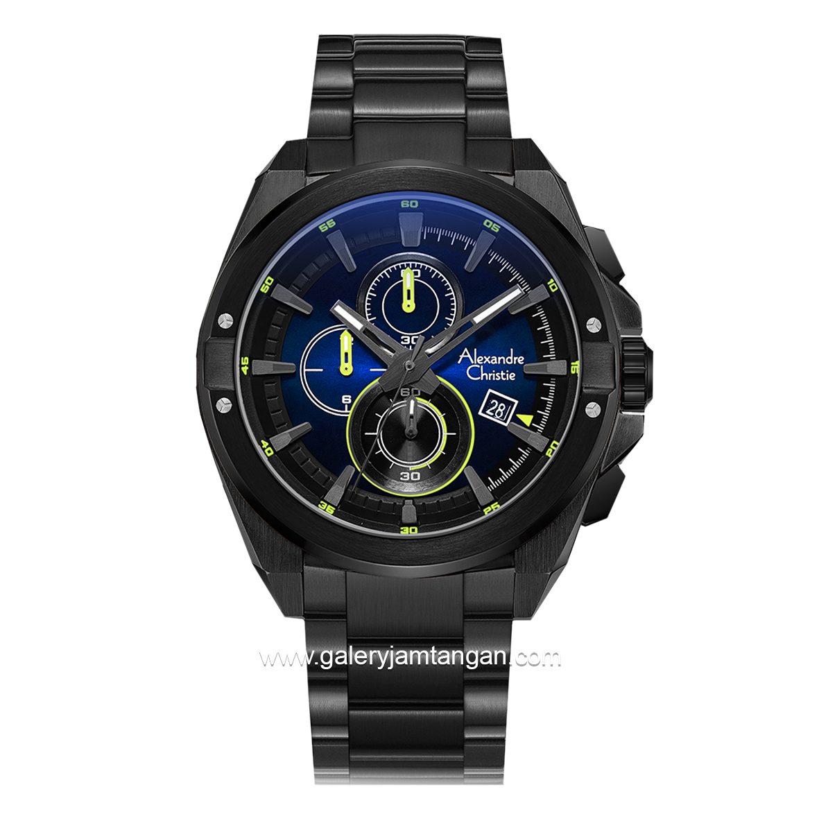 Alexandre Christie AC 6623 MC Black List Green Stainless Steel