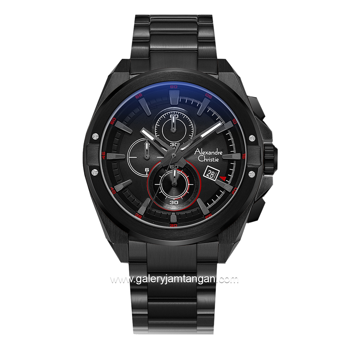 Alexandre Christie AC 6623 MC Black List Red Stainless Steel