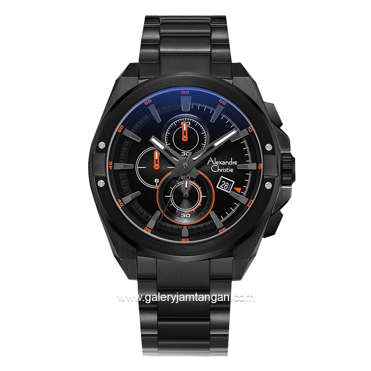 Alexandre Christie AC 6623 MC Black List Orange Stainless Steel