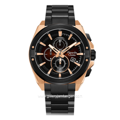 Alexandre Christie AC 6623 MC Black Rosegold Stainless Steel