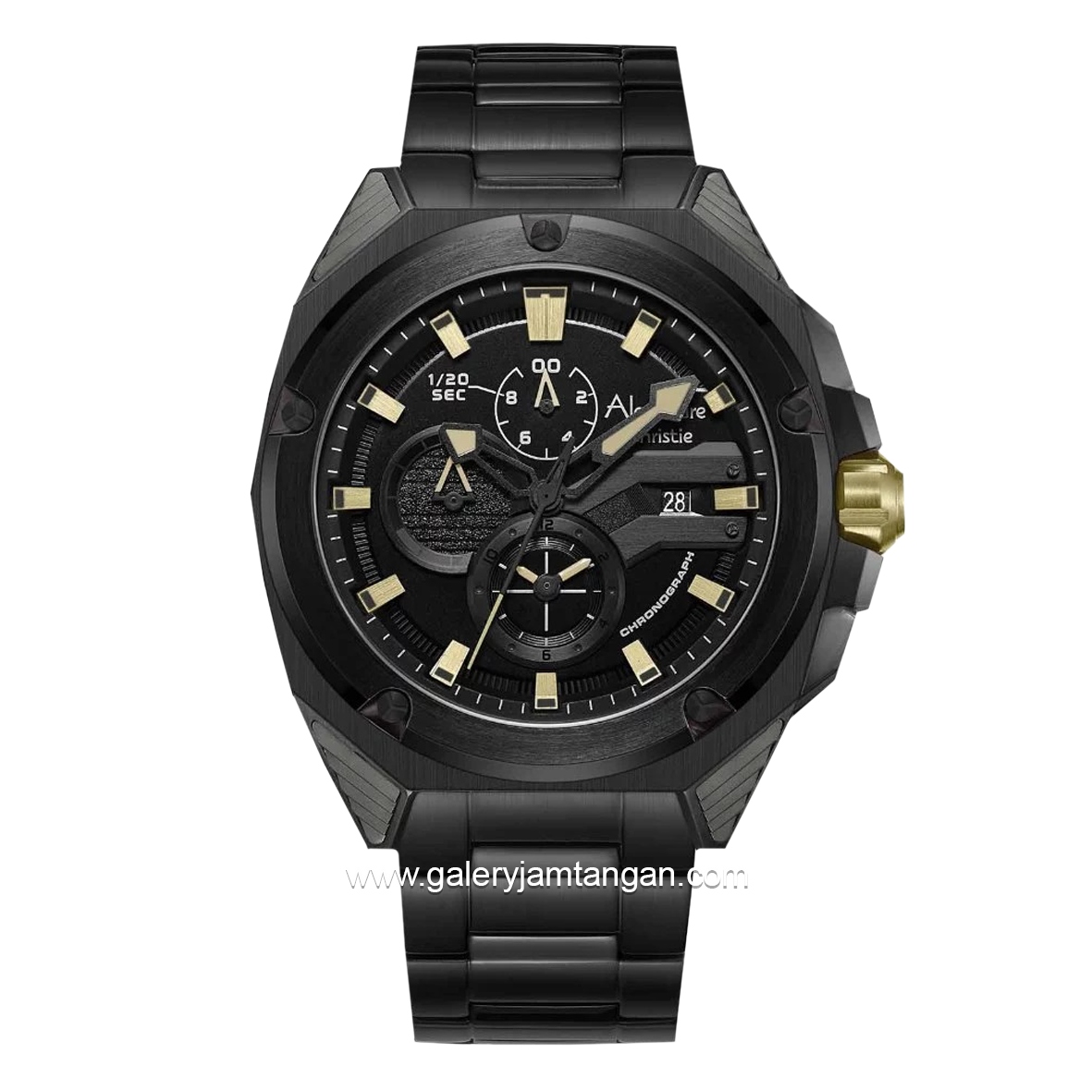Alexandre Christie AC 6624 MC Black List Yellow Stainless Steel