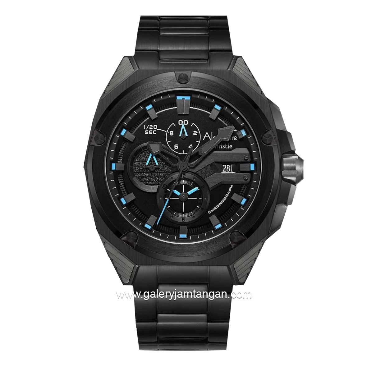 Alexandre Christie AC 6624 MC Black List Blue Stainless Steel