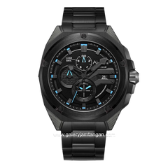 Alexandre Christie AC 6624 MC Black List Blue Stainless Steel