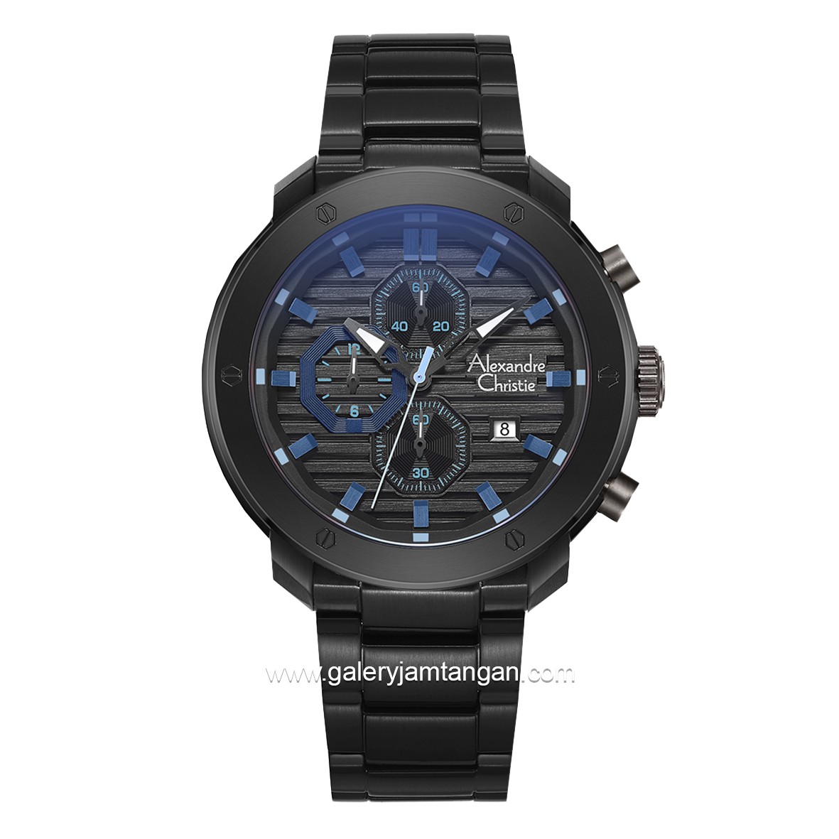 Alexandre Christie AC 6626 MC Black List Blue Stainless Steel