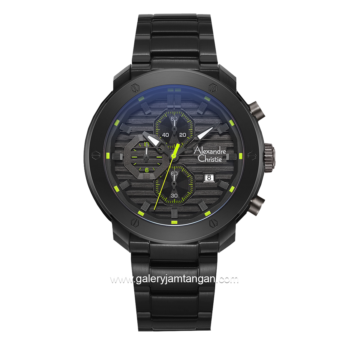 Alexandre Christie AC 6626 MC Black List Green Stainless Steel
