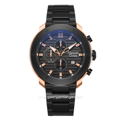 Alexandre Christie AC 6626 MC Black Rosegold Stainless Steel
