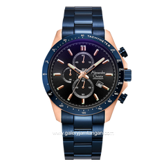 Alexandre Christie AC 6630 MC Blue Rosegold Chronograph Stainless Steel