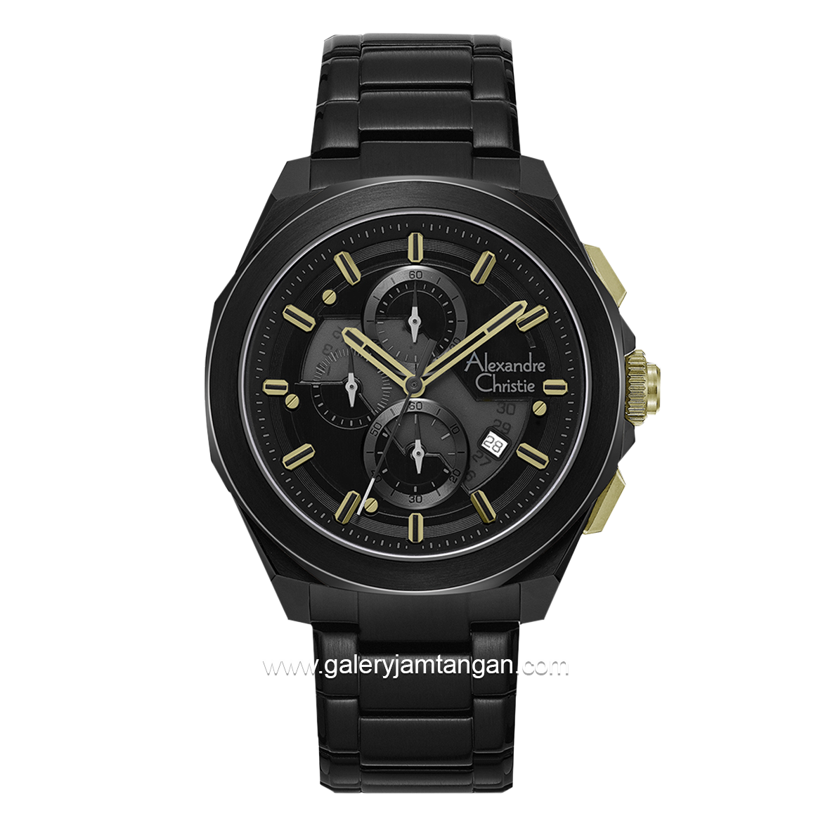 Alexandre Christie AC 6645 MC Black List Yellow Stainless Steel