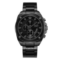 Alexandre Christie AC 6646 MC Black Chronograph Stainless Steel Strap