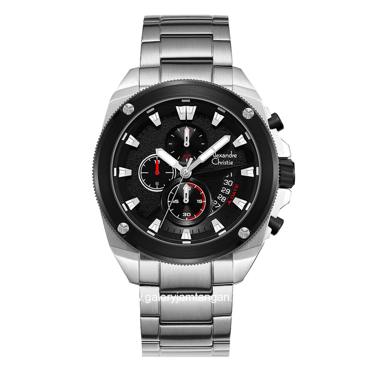 Alexandre Christie AC 6646 MC Silver Chronograph Stainless Steel Strap