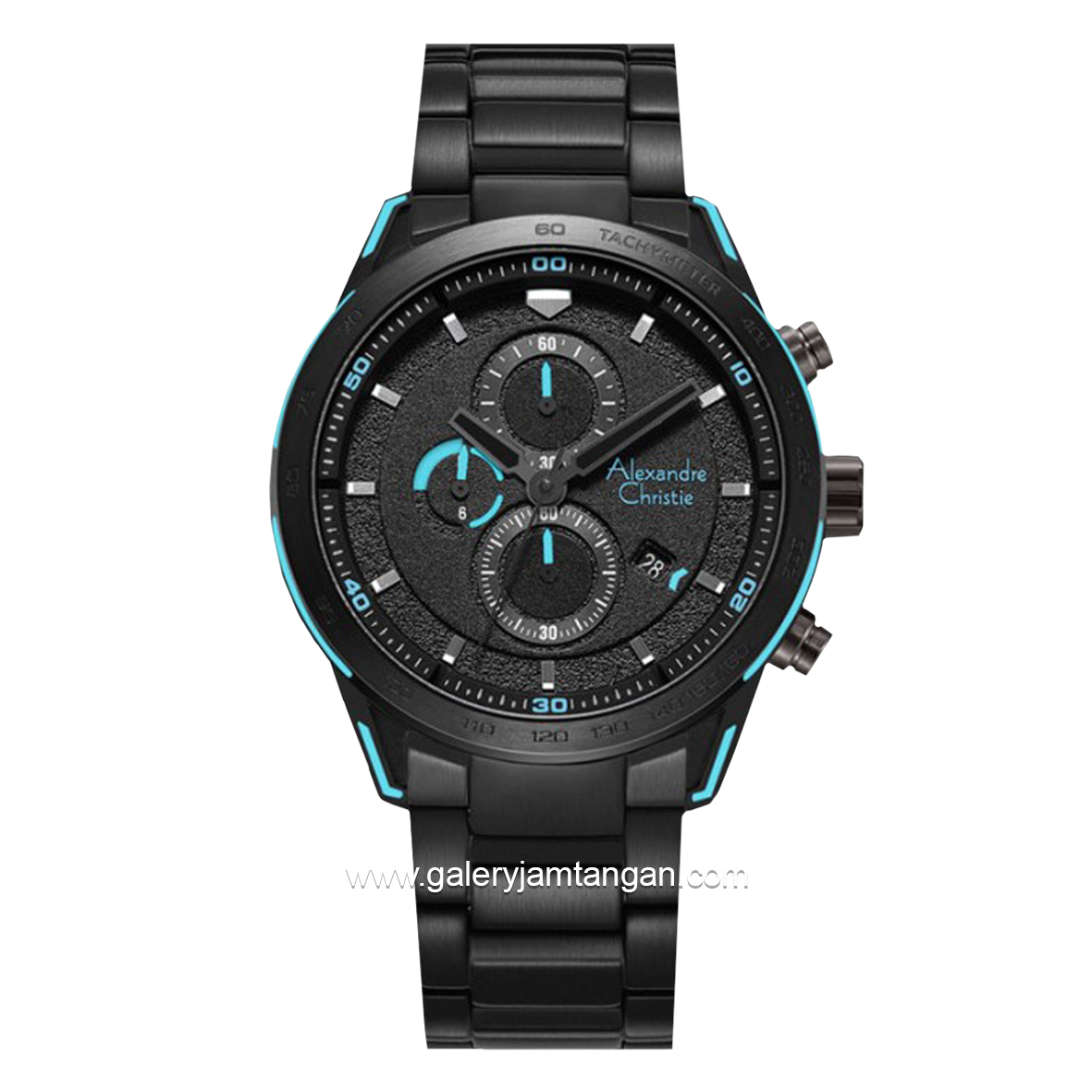 Alexandre Christie AC 6647 MC Black List Blue Stainless Steel