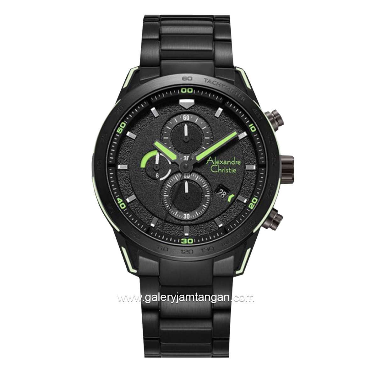 Alexandre Christie AC 6647 MC Black List Green Stainless Steel