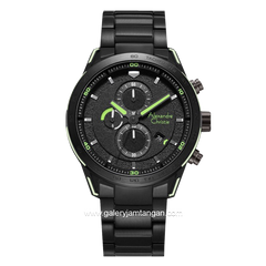 Alexandre Christie AC 6647 MC Black List Green Stainless Steel