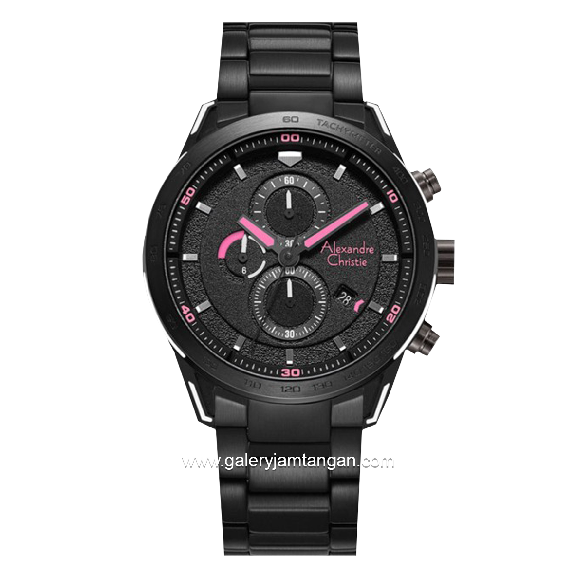 Alexandre Christie AC 6647 MC Black List Pink Stainless Steel