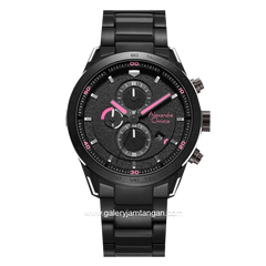 Alexandre Christie AC 6647 MC Black List Pink Stainless Steel