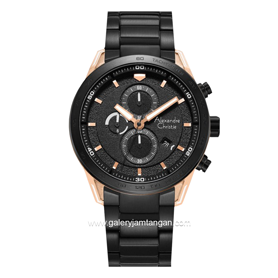 Alexandre Christie AC 6647 MC Black Rosegold Stainless Steel