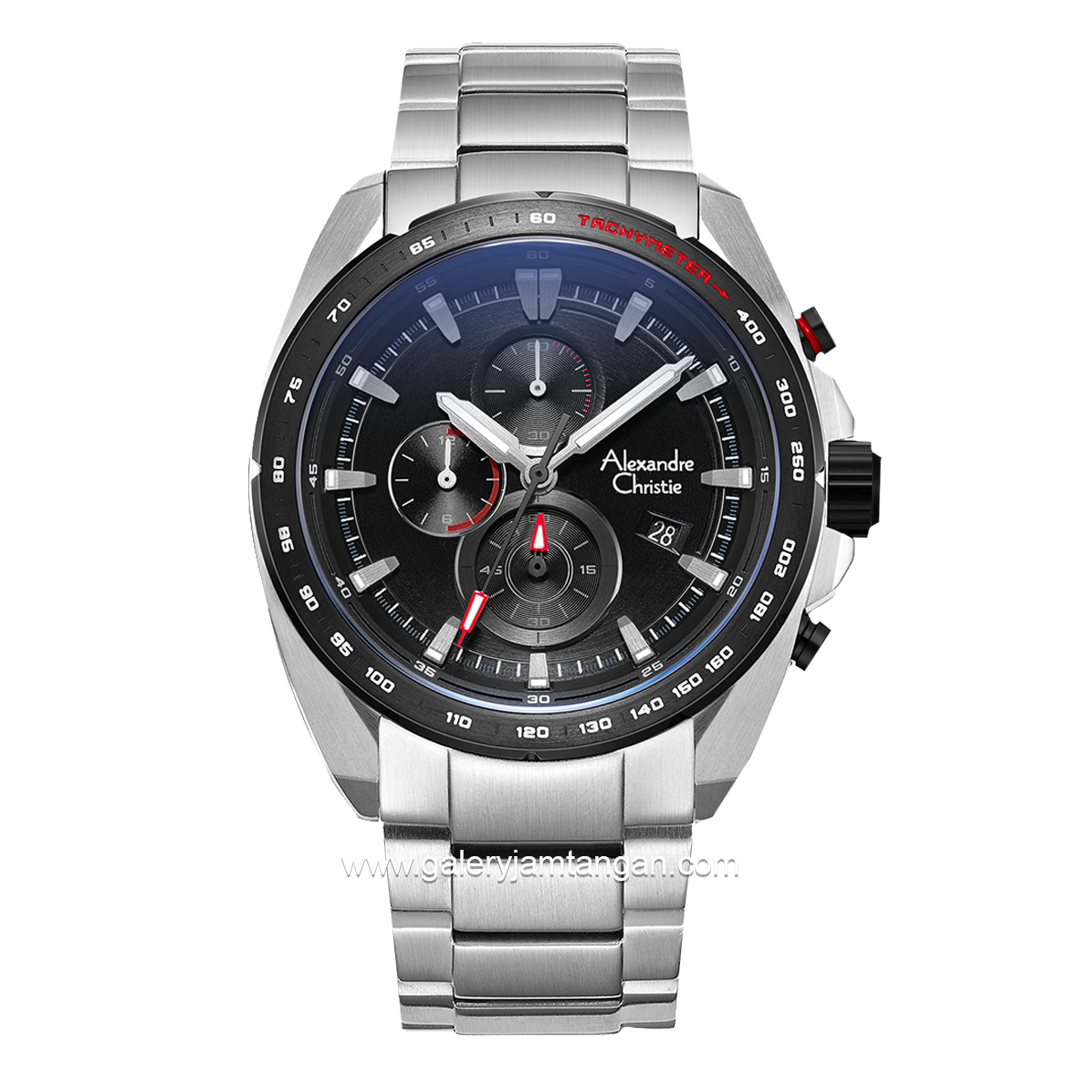 Alexandre Christie AC 6652 MC Silver Dial Black Stainless Steel