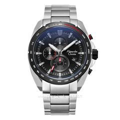 Alexandre Christie AC 6652 MC Silver Dial Black Stainless Steel