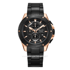 Alexandre Christie AC 6653 MCBBRBA Black Rosegold Stainless Steel