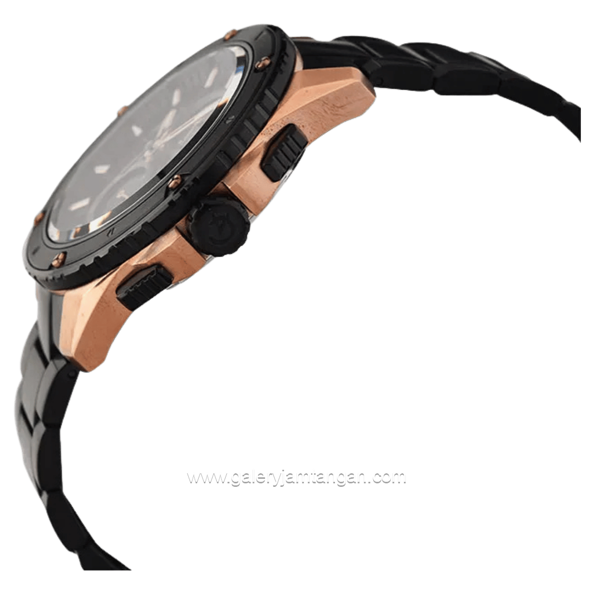 Alexandre Christie AC 6653 MCBBRBA Black Rosegold Stainless Steel