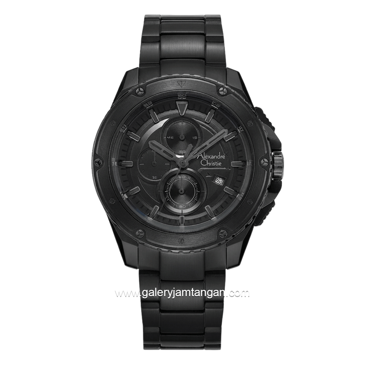 Alexandre Christie AC 6653 MC BIPBA Full Black Stainless Steel
