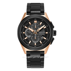 Alexandre Christie AC 6654 MC Black Rosegold Stainless Steel