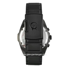 Alexandre Christie AC 6655 MC Black Silver Chronograph Stainless Steel + Free Strap Cadangan