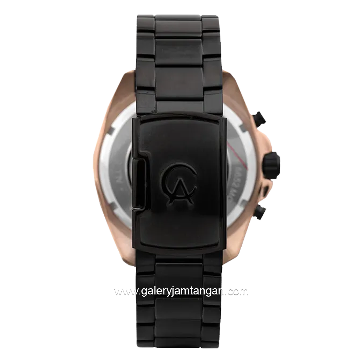 Alexandre Christie AC 6655 MC Black Rosegold Chronograph Stainless Steel + Free Strap Cadangan