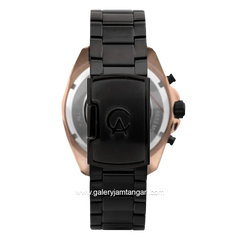 Alexandre Christie AC 6655 MC Black Rosegold Chronograph Stainless Steel + Free Strap Cadangan