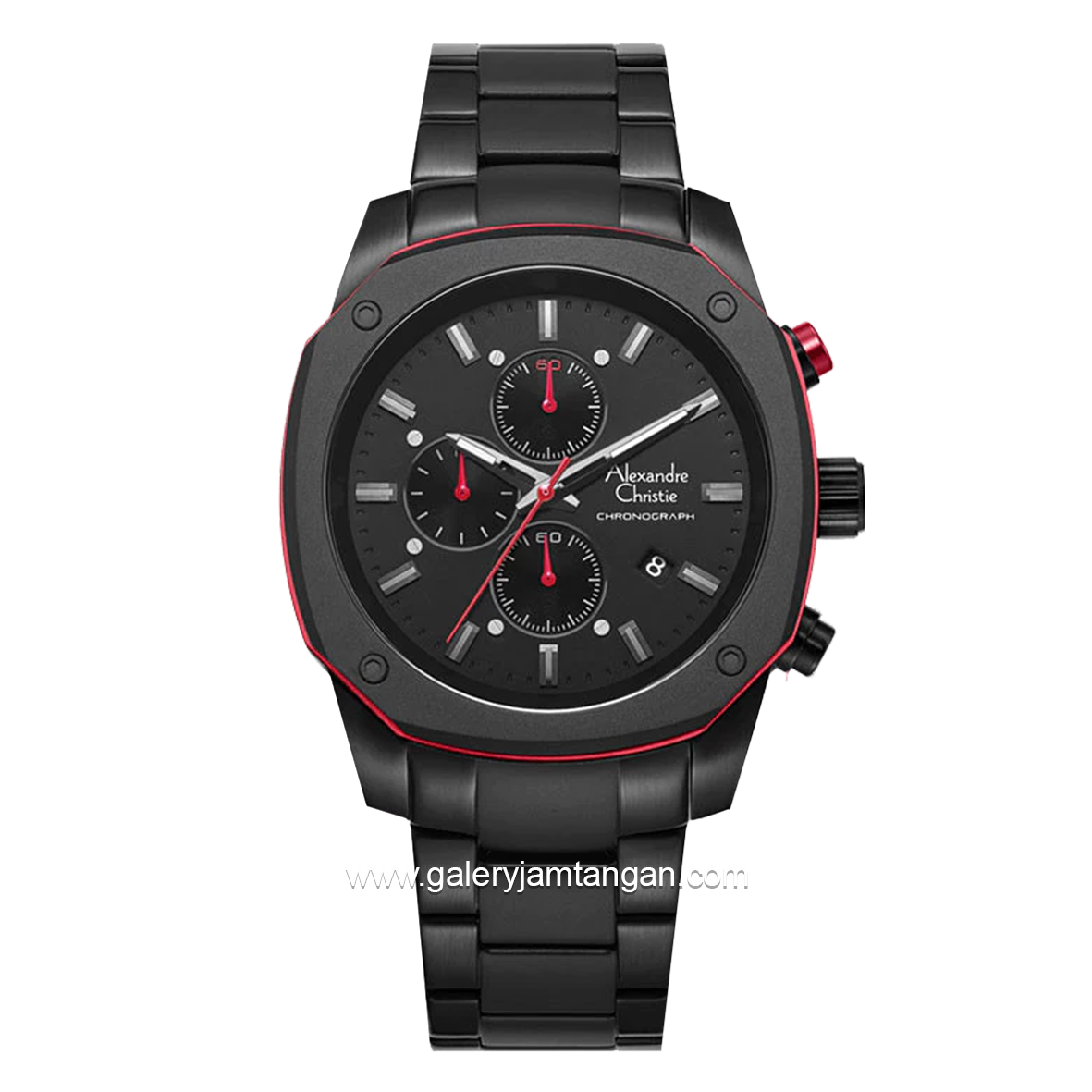 Alexandre Christie AC 6658 MC Black List Red Stainless Steel