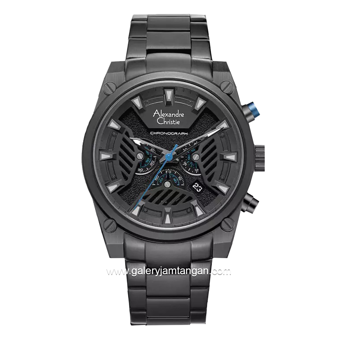 Alexandre Christie AC 6661 MC Black List Blue Stainless Steel