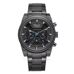 Alexandre Christie AC 6661 MC Black List Blue Stainless Steel