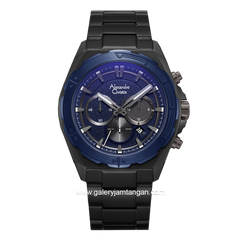 Alexandre Christie AC 6664 MC Black Ring Blue Stainless Steel