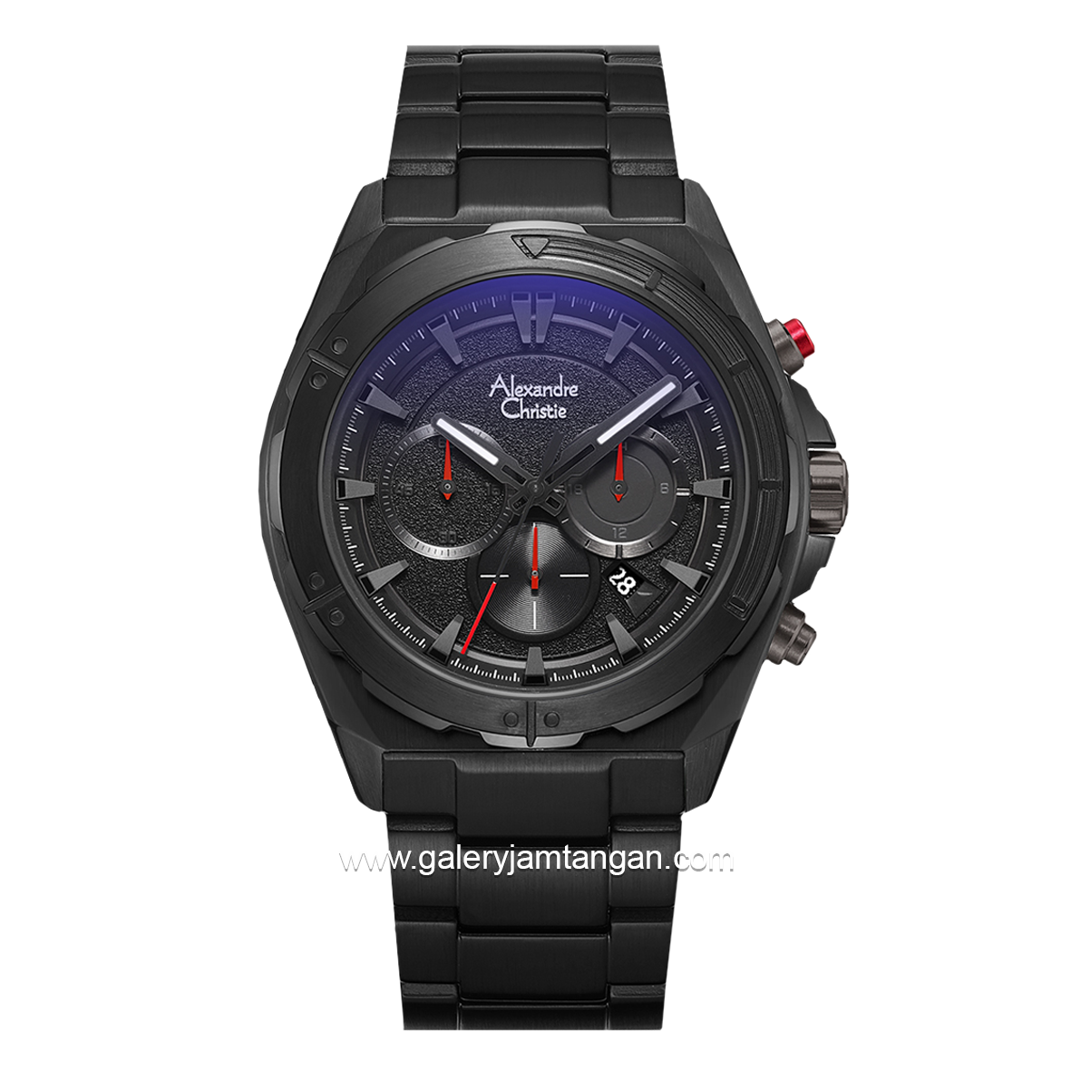 Alexandre Christie AC 6664 MC Black List Red Stainless Steel