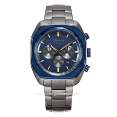 Alexandre Christie AC 6666 MC Grey Navy Chronograph Stainless Steel Strap + Extra Strap