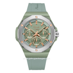 Alexandre Christie AC 6675 MF Green Light Rubber Strap