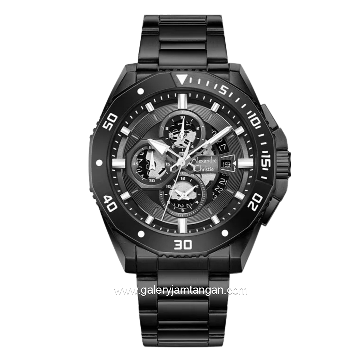 Alexandre Christie AC 6679 MCBIPBA Black Rosegold Stainless Steel
