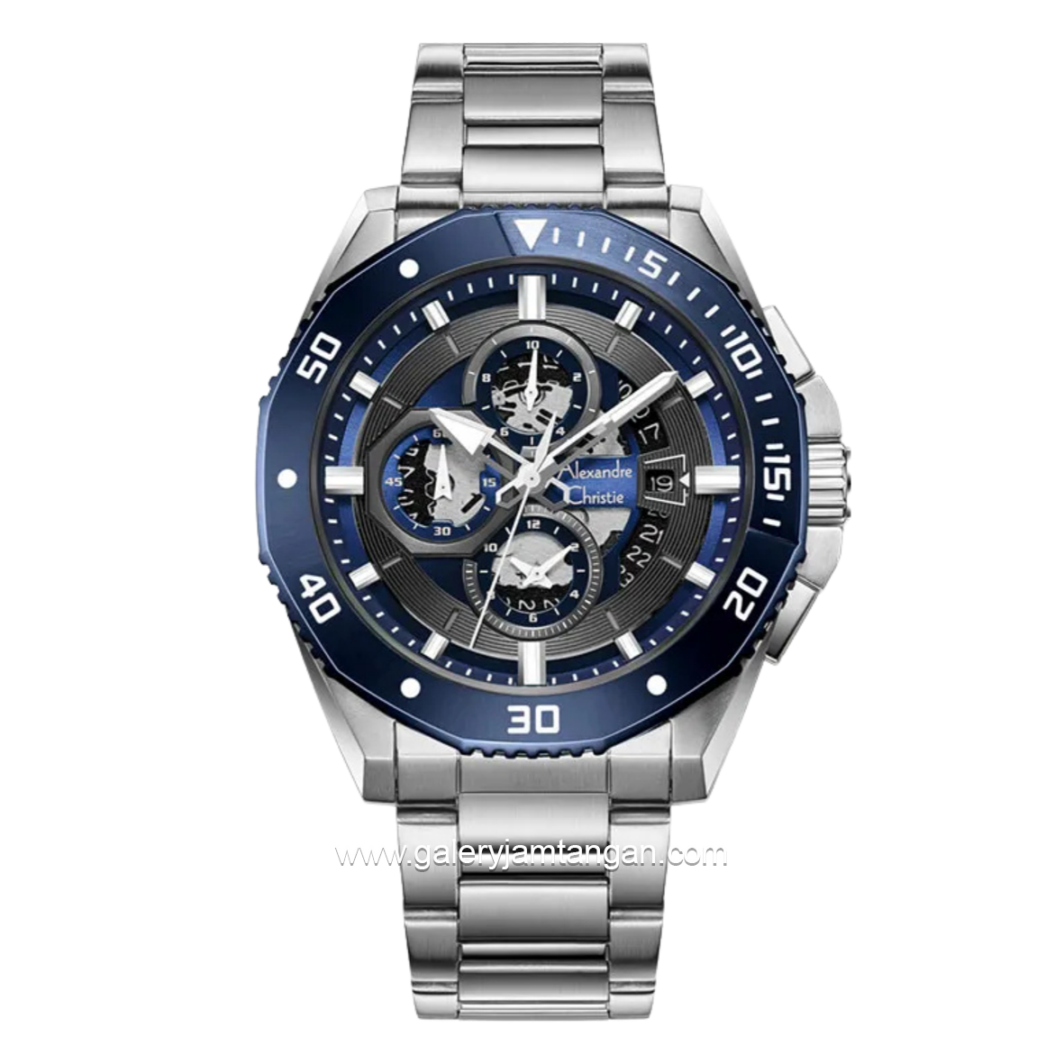 Alexandre Christie AC 6679 MCBTUBU Silver Dial Blue Stainless Steel