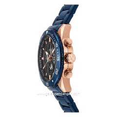Alexandre Christie AC 6679 MCBURBA Blue Rosegold Stainless Steel